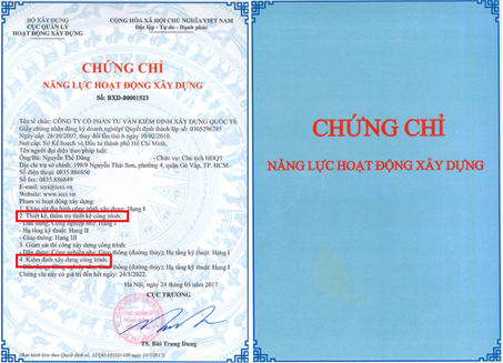 Chứng chỉ kiểm định chất lượng công trình xây dựng ICCI Chứng chỉ kiểm định chất lượng công trình xây dựng ICCI